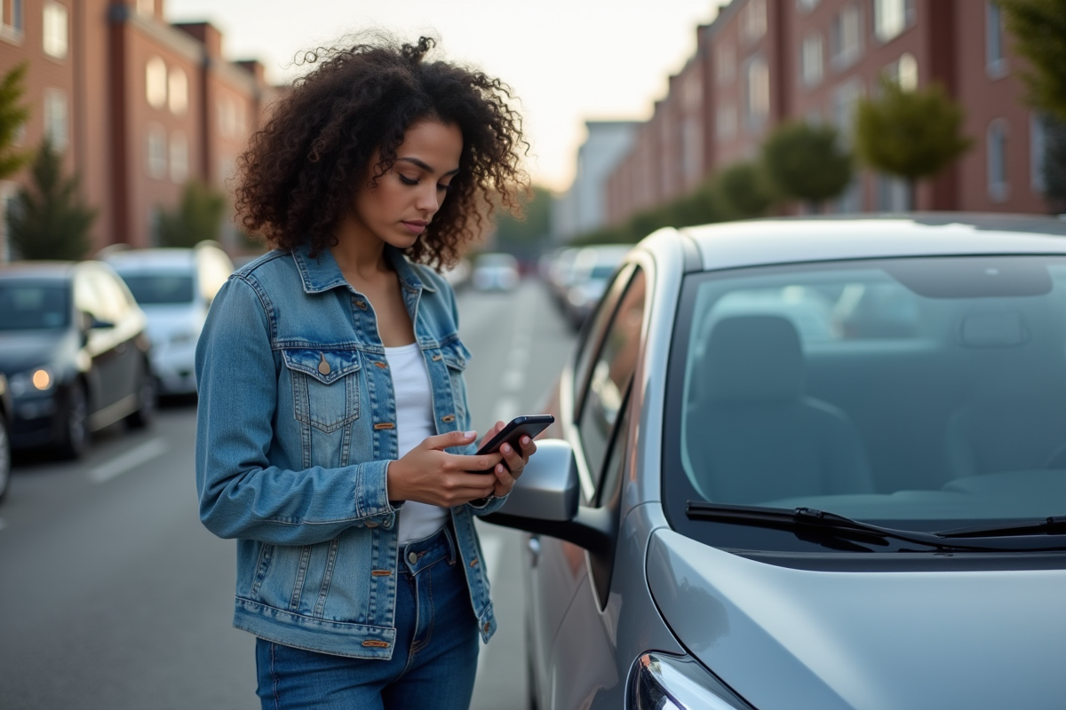 Jeune femme vérifiant des devis d