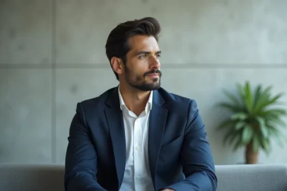 Candidat de télé-réalité Jules Torres assis dans une salle d'attente, regard pensif, attitude réservée et discrète