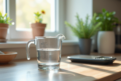 Verre doseur de cuisine avec 250 ml et balance numérique