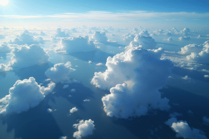 Vue de la Terre depuis l'espace avec continents et nuages